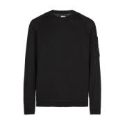 C.p. Company Svart Sea Island Bomull Rund Hals Jersey Black, Herr