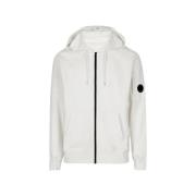 C.p. Company Lätt Fleece Zip Hoodie White, Herr