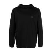 C.p. Company Svart Sweatshirt med Logopatch Black, Herr
