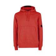 C.p. Company Diagonal Raised Fleece Hoodie Red, Herr