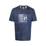 C.p. Company Blommönstrad Crew Neck T-shirt Blue, Herr