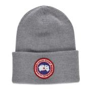 Canada Goose Grå ullhatt med logopatch Gray, Herr