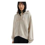 Axel Arigato Sweatshirt med Sweatshirt med dragkedja Beige, Dam