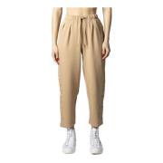 Tommy Jeans Dam Beige Byxor, Höst/Vinter Kollektion Beige, Dam