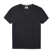 Tommy Jeans Herr Svart V-Hals T-Shirt Black, Herr