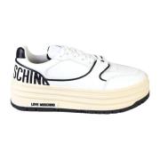 Love Moschino Bianca OCH Svarta Sneakers White, Dam