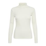 Gestuz Smal Rollneck i Off White White, Dam