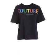 Versace Jeans Couture Multifärgad Logo T-Shirt Black, Dam