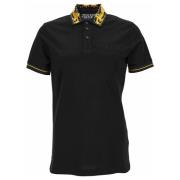 Versace Jeans Couture Slim Fit Polo T-Shirt med Liten Logotyp Black, H...