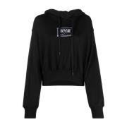 Versace Jeans Couture Svart Pullover med Bio-Fleece Black, Dam