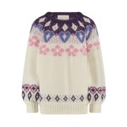 FABIENNE CHAPOT Finstickad Pullover med Design Detaljer Multicolor, Da...