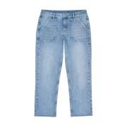 Ba&Sh Ljusblå Straight Cut Denim Byxor Blue, Dam