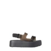 Melissa Flat Sandals Black, Dam