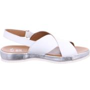 ara Vit Lädersandal med Silver Sula White, Dam