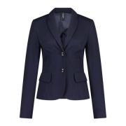 Marc Cain Figursydd Jerseyblazer Blue, Dam