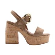 Carmens High Heel Sandals Brown, Dam