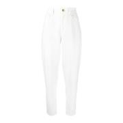 Brunello Cucinelli Bomulls Slim-fit Byxor White, Dam