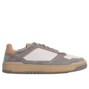 Brunello Cucinelli Basket Sneakers i Techno Tyg och Mocka Gray, Herr