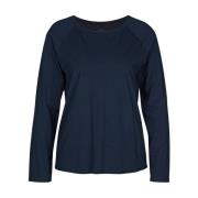 Calida Long Sleeve Tops Blue, Dam