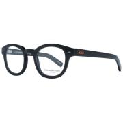 Ermenegildo Zegna Svarta Runda Optiska Glasögon Black, Herr