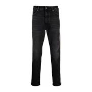 Palm Angels Smal passform svarta jeans Black, Herr