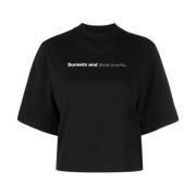 Palm Angels Solnedgångs TEE Black, Dam