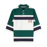 Palm Angels Monogram Rugby Polo Shirt Beige, Herr