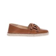 Tod's Bruna Läder Espadrillos - Affärsstil Brown, Dam