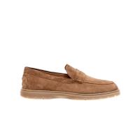 Tod's Mocka Läder Hybrid Moccasin - 39 Brown, Herr