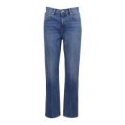 Tory Burch Mid-rise straight-leg jeans Blue, Dam