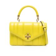 Tory Burch Kira Läder Axelremsväska - Gul Yellow, Dam