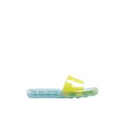 Tory Burch Bubble Jelly Slides med Gradienteffekt Yellow, Dam