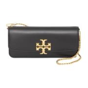 Tory Burch Elegant Svart Läderclutch med Kedjestropp Black, Dam