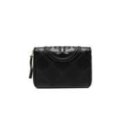 Tory Burch Mjuk Bi-Fold Plånbok Black, Dam