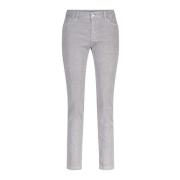 Raffaello Rossi Corduroy Logo-Präglade Slim-Fit Jeans Gray, Dam