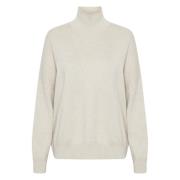 InWear Oversized Turtle Neck Sweater Beige, Dam