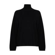 InWear Lyxig Komfort Open Back Pullover Black, Dam