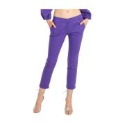 Patrizia Pepe Stiliga Chino Byxor Purple, Dam