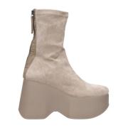 Vic Matié Safari Mocka Ankelboots Beige, Dam