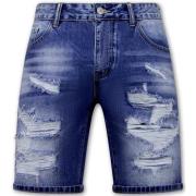 Enos Billiga Korta Jeansshorts - 9053 Blue, Herr