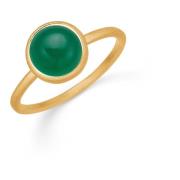 Frk. Lisberg Grön Onyx Petite Ring i 14 kt förgyllt sterlingsilver Yel...