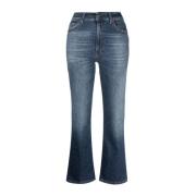 Haikure Flared Denim Jeans Blue, Dam