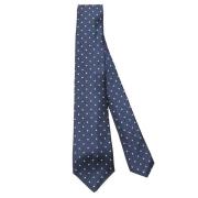 Kiton Silkeskravatt Set - Napoli Origami Stil Blue, Herr