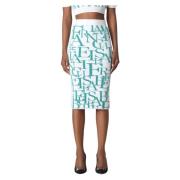 Elisabetta Franchi Pencil Skirts Green, Dam