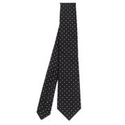 Kiton Italiensktillverkad Slips Black, Herr