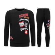 Local Fanatic Herr Sweatshirt Set Icon Rocks - 11-6508Z Black, Herr