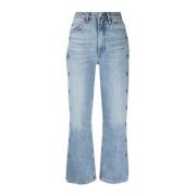 Re/Done Vintage Flared Jeans med ädelstensdetaljer Blue, Dam