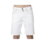 Jacob Cohën Bermuda shorts med färgade sömmar White, Herr