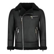 Enos Herr Lammy Coat Jacka - Syntetisk Läderjacka - Qq510 Black, Herr