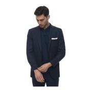 Kiton Handgjord Deconstructed Blazer med 3 Knappar Blue, Herr